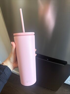 Simple Modern Pink Insulated Tumbler with Straw